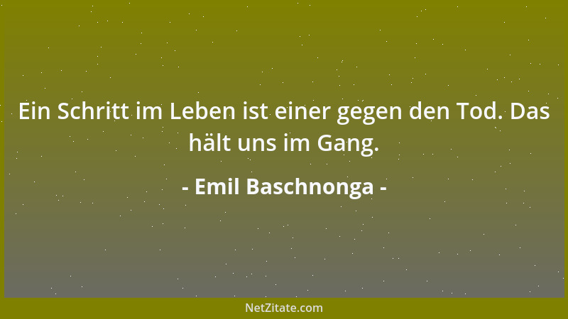 Emil Baschnonga - In der Kunst gibt es keinen Ruhestand....