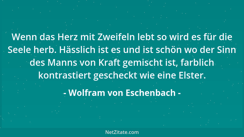Wolfram von Eschenbach - Ihr sollt nicht zu viele Fragen stellen....