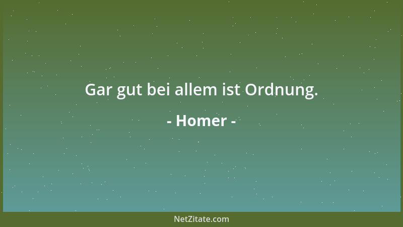 Homer - Gar gut bei allem ist Ordnung....