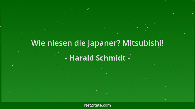 Harald Schmidt - Wie niesen die Japaner? Mitsubishi!...