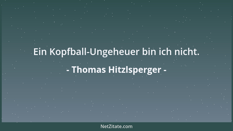 Thomas Hitzlsperger - Ein Kopfball-Ungeheuer bin ich nicht....
