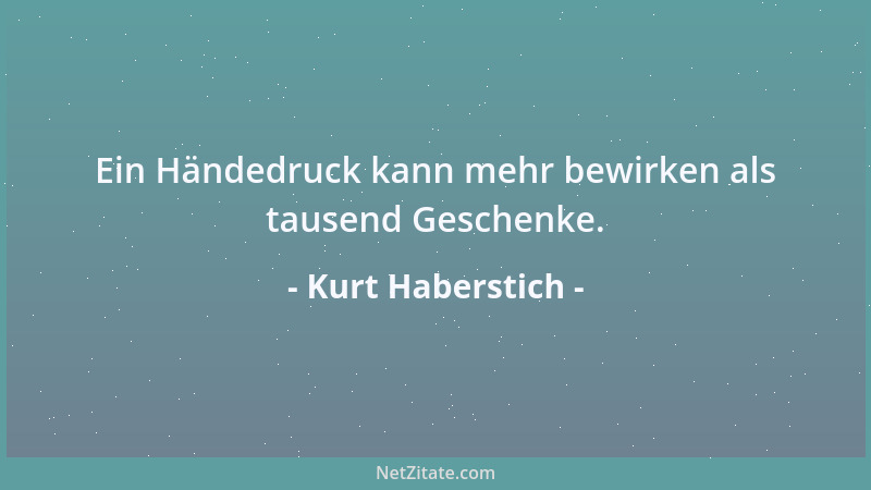 Kurt Haberstich - Fremder Beifall ist Abfall....