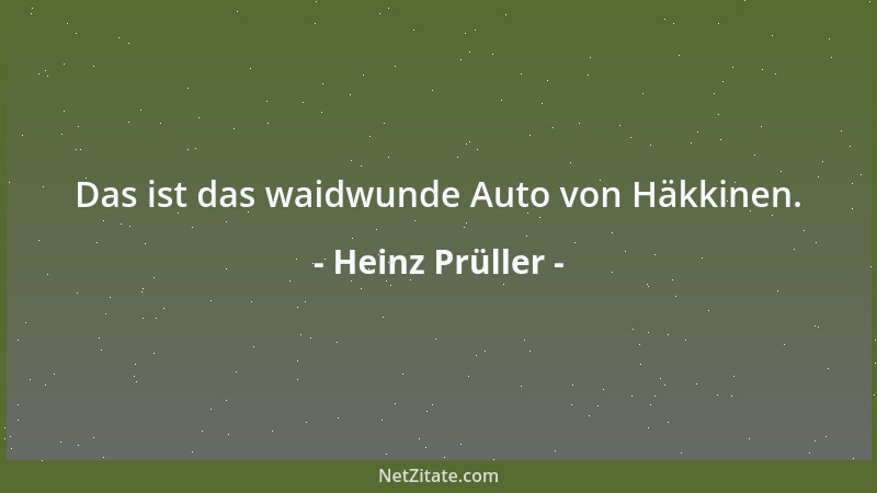 Heinz Prüller - Das ist das waidwunde Auto von Häkkinen....