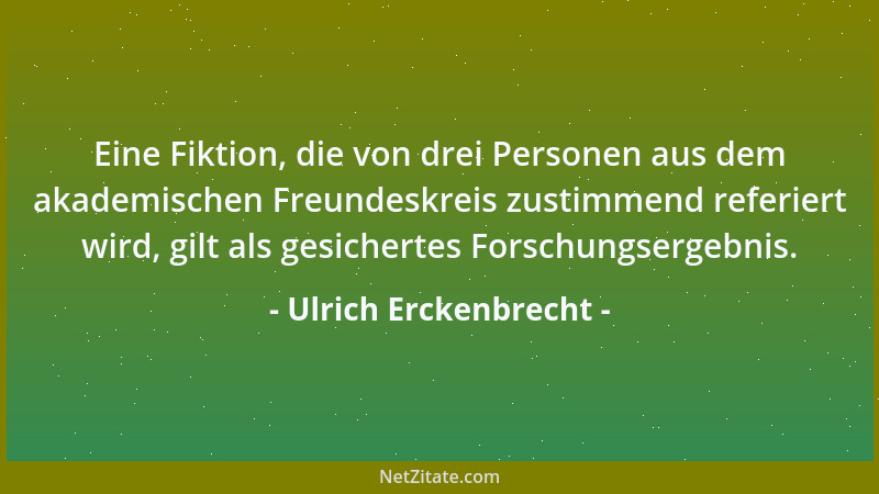 Ulrich Erckenbrecht - ABM = Arbeiten Bis Mittag...
