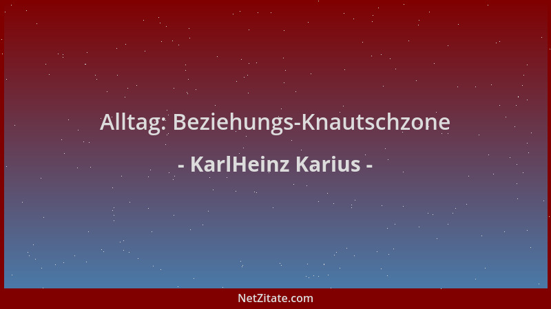 KarlHeinz Karius - Alltag: Beziehungs-Knautschzone...