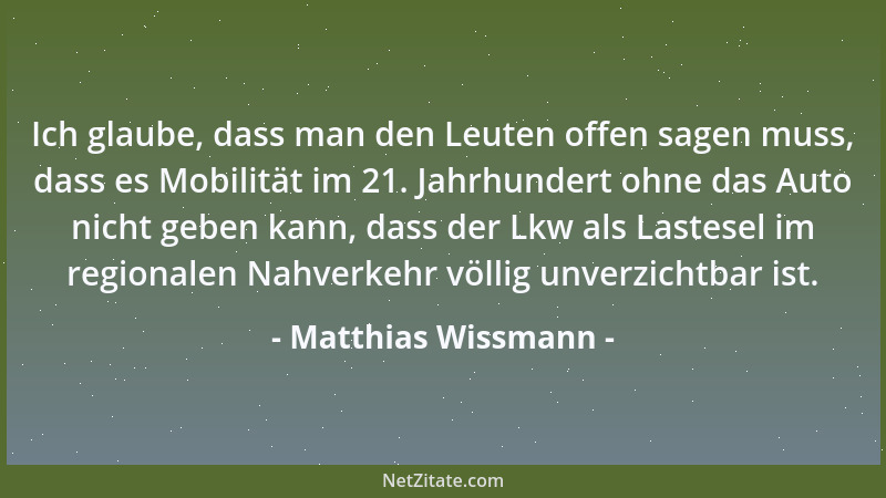 Matthias Wissmann - Allen Unkenrufen zum Trotz - der Transrapid kommt auf die Spur....