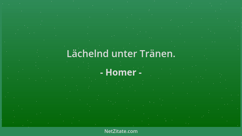 Homer - Lächelnd unter Tränen....