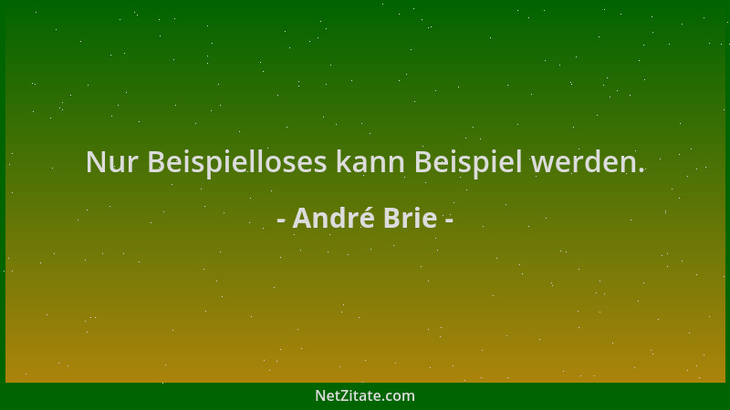 André Brie - Nur Beispielloses kann Beispiel werden....