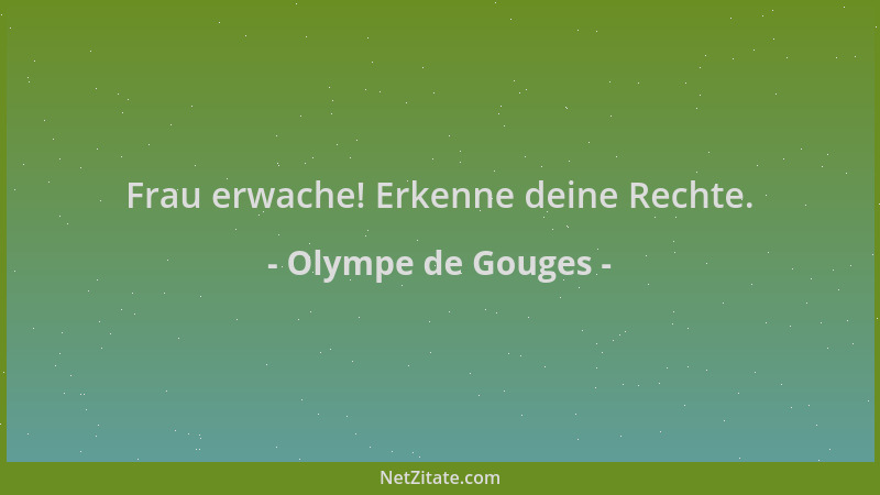 Olympe de Gouges - Frau erwache! Erkenne deine Rechte....