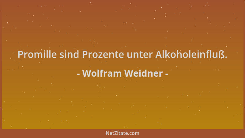Wolfram Weidner - Promille sind Prozente unter Alkoholeinfluß....