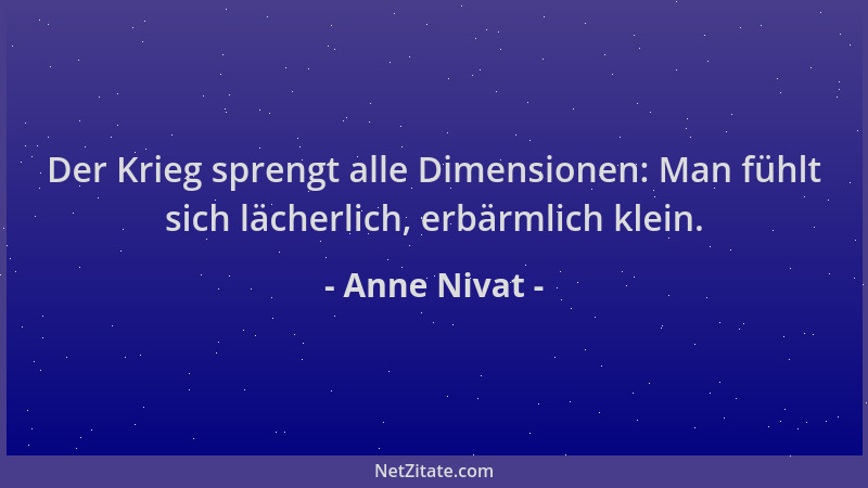 Anne Nivat - Der Krieg sprengt alle Dimensionen: Man fühlt sich lächerlich, erbärmlich klein....