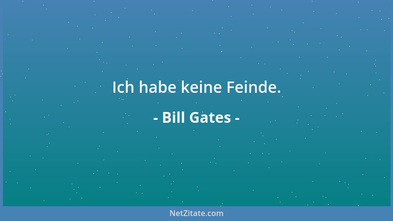 Bill Gates - Ich habe keine Feinde....