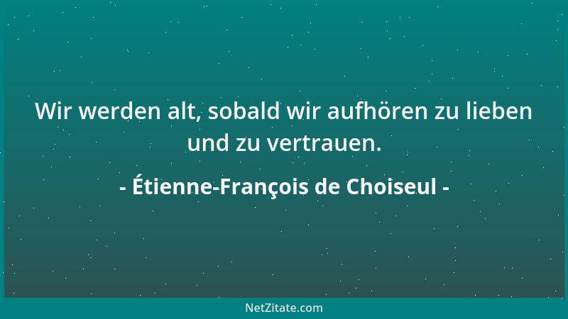 Étienne-François de Choiseul - Sie sind ein guter Mann, aber Sie werden nie ein großer Staatsmann; Sie verachten die Mensch...
