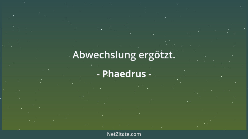 Phaedrus - Erfahrene treffen 's schneller als Propheten....