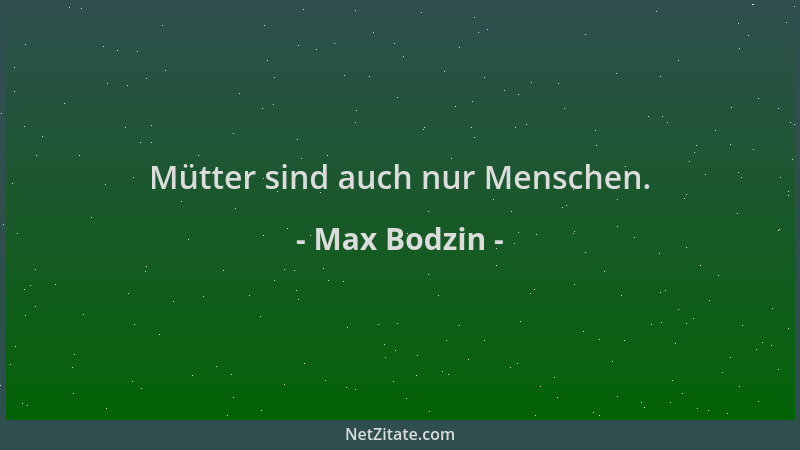 Max Bodzin - Mütter sind auch nur Menschen....