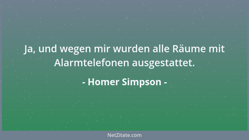 Homer Simpson - Ja, und wegen mir wurden alle Räume mit Alarmtelefonen ausgestattet....