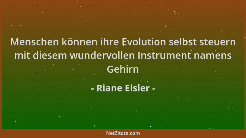 Riane Eisler - Menschen können ihre Evolution selbst steuern mit diesem wundervollen Instrument namens Gehirn...
