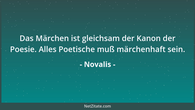 Novalis - Der Mensch ist eine Analogienquelle für das Weltall....
