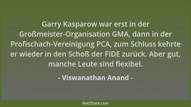 Viswanathan Anand - Garry Kasparow war erst in der Großmeister-Organisation GMA, dann in der Profischach-Vereinigung PCA, z...