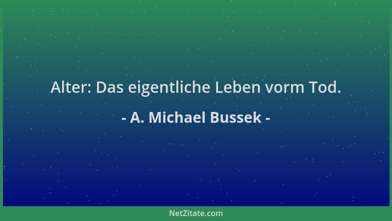 A. Michael Bussek - Alter: Das eigentliche Leben vorm Tod....