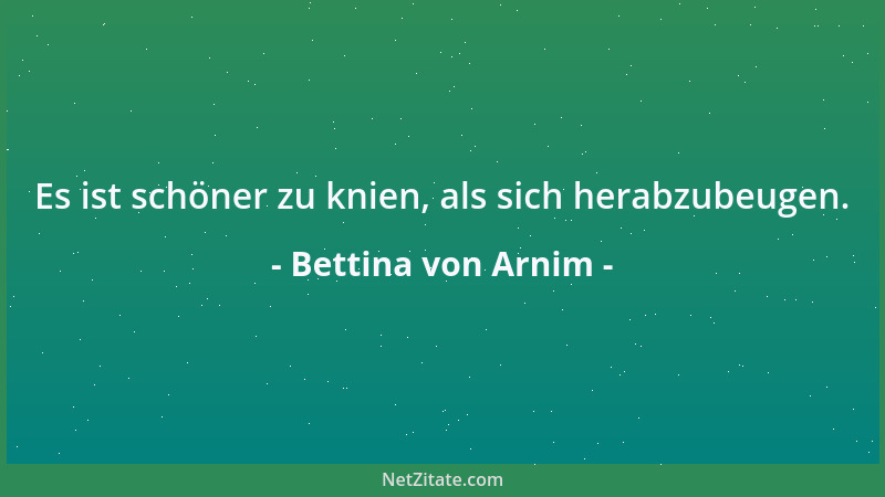 Bettina von Arnim - Wenn der Mensch nur erst so weit wär, seinem eigenen Genie zu trauen....