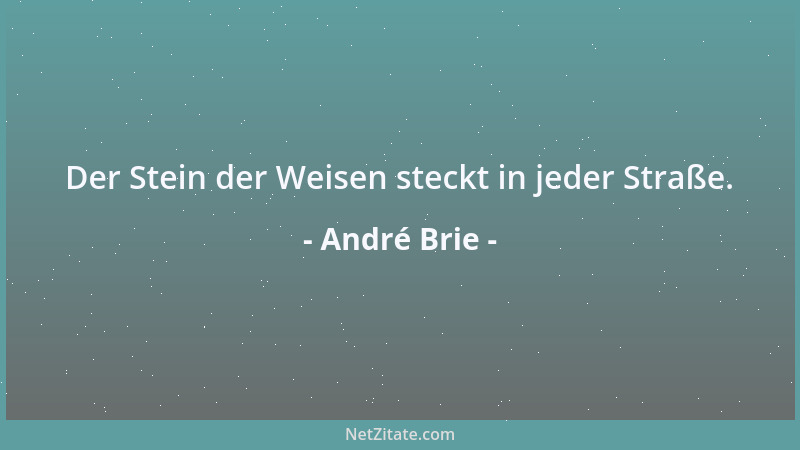 André Brie - Der Stein der Weisen steckt in jeder Straße....