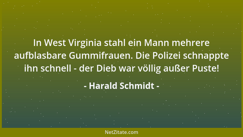 Harald Schmidt - In West Virginia stahl ein Mann mehrere aufblasbare Gummifrauen. Die Polizei schnappte ihn schnell - der D...