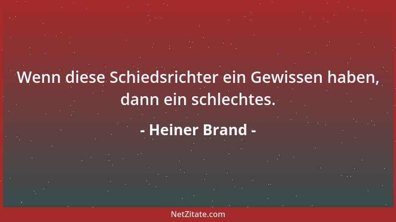 Heiner Brand - Wenn diese Schiedsrichter ein Gewissen haben, dann ein schlechtes....