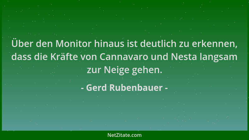 Gerd Rubenbauer - Über den Monitor hinaus ist deutlich zu erkennen, dass die Kräfte von Cannavaro und Nesta langsam zur Nei...