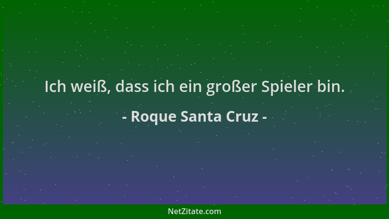 Roque Santa Cruz - Ich weiß, dass ich ein großer Spieler bin....