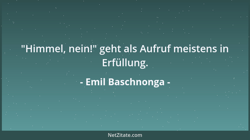 Emil Baschnonga - Wenn alle in einem Boot sind, ist es höchste Zeit zum Sprung über Bord....