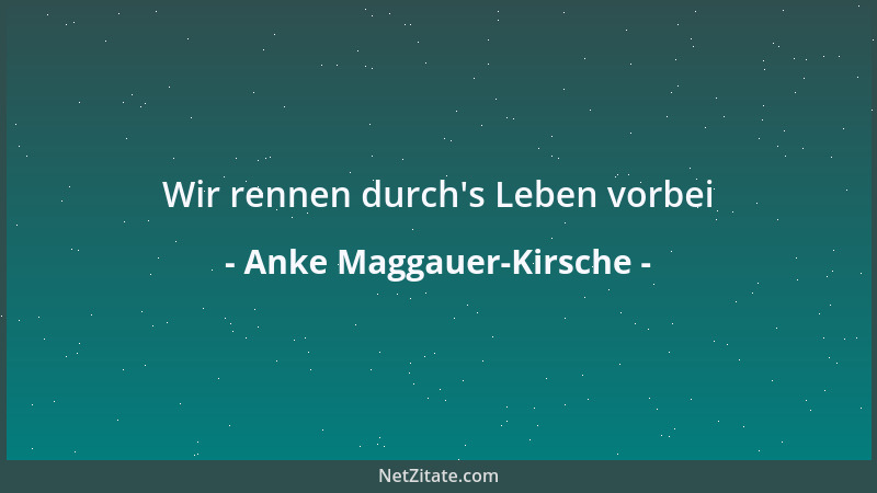 Anke Maggauer-Kirsche - Junge werden auch älter aber nicht so plötzlich...