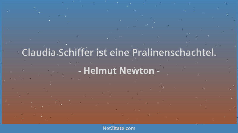 Helmut Newton - Claudia Schiffer ist eine Pralinenschachtel....