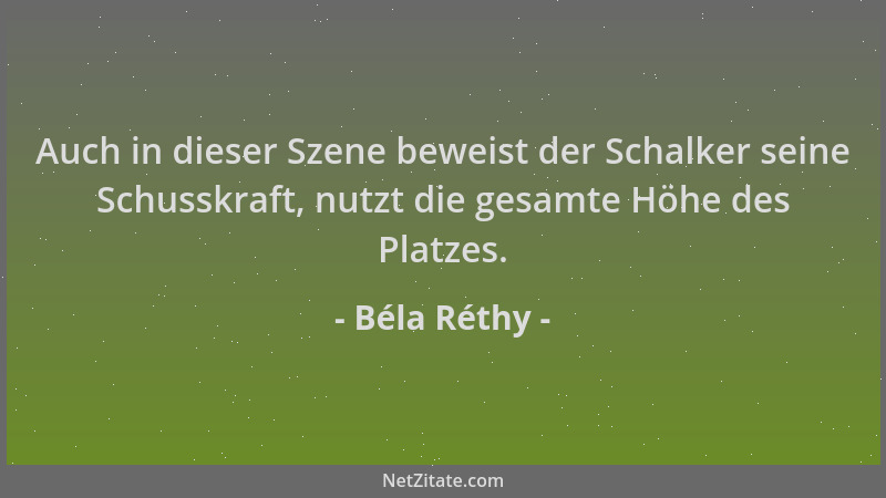 Béla Réthy - Auch in dieser Szene beweist der Schalker seine Schusskraft, nutzt die gesamte Höhe des Platzes....