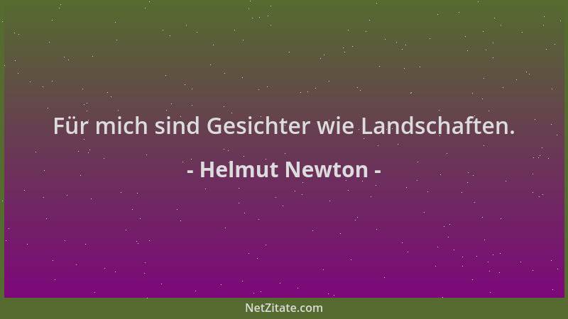 Helmut Newton - Für mich sind Gesichter wie Landschaften....