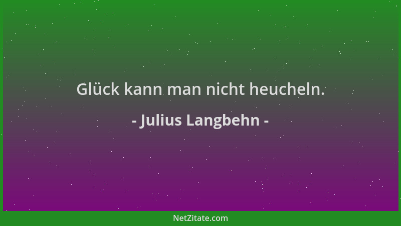 Julius Langbehn - Glück kann man nicht heucheln....