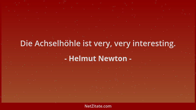 Helmut Newton - Die Achselhöhle ist very, very interesting....