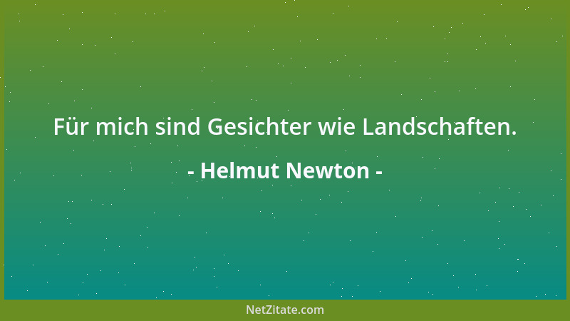 Helmut Newton - Für mich sind Gesichter wie Landschaften....