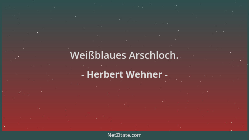 Herbert Wehner - Weißblaues Arschloch....