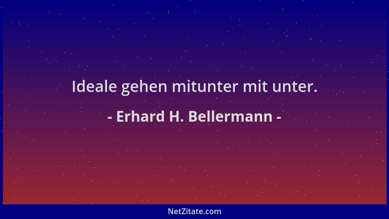 Erhard H. Bellermann - Ideale gehen mitunter mit unter....