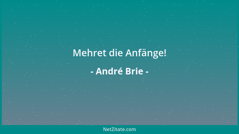 André Brie - Mehret die Anfänge!...