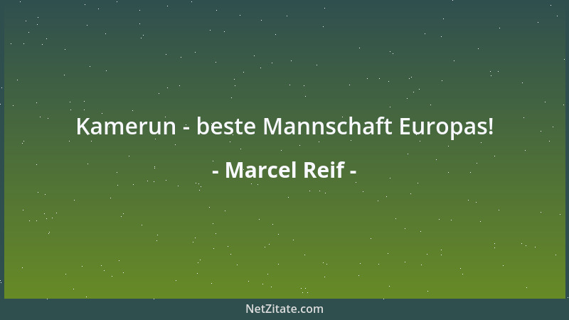 Marcel Reif - Kamerun - beste Mannschaft Europas!...