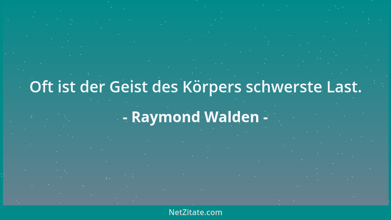 Raymond Walden - Archaische Denkstrukturen und moderne Technologie verhalten sich wie Materie und Antimaterie; sie zerstrah...