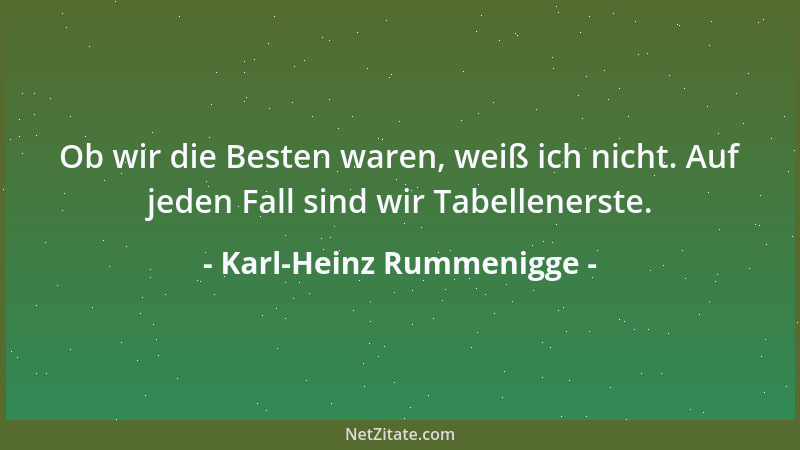 Karl-Heinz Rummenigge - Man muss egoistisch sein....