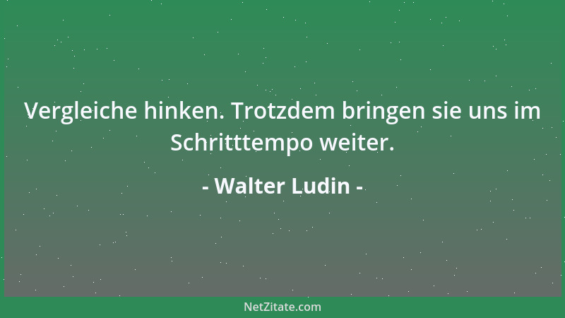 Walter Ludin - Hoffen wir auf bessere Zeiten. Die schlechteren kommen von selbst....
