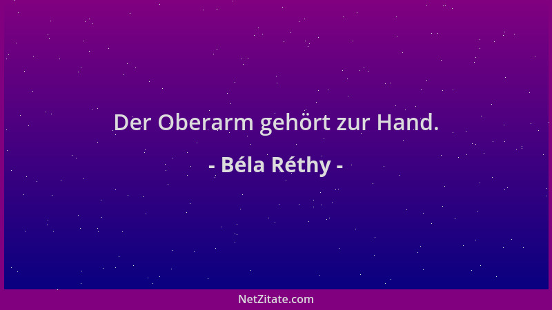 Béla Réthy - Der Oberarm gehört zur Hand....