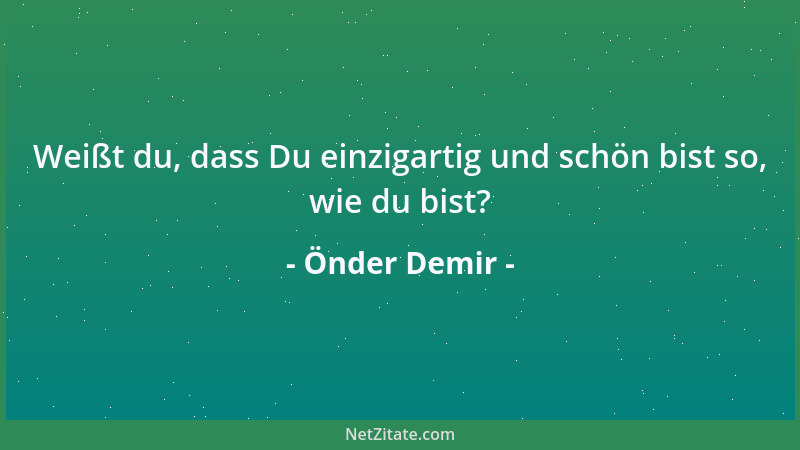 Önder Demir - Ein Mensch kann einen anderen Menschen erst dann töten, wenn er ihn nicht mehr als einen Menschen, sondern al...