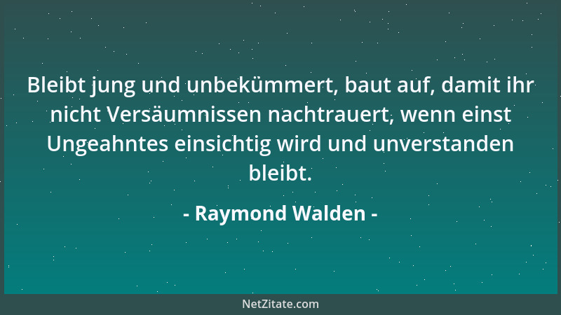 Raymond Walden - Ehrgeiz: Wer geizt? Womit?...