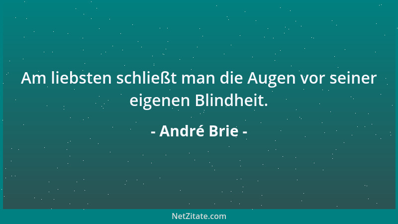 André Brie - Am liebsten schließt man die Augen vor seiner eigenen Blindheit....