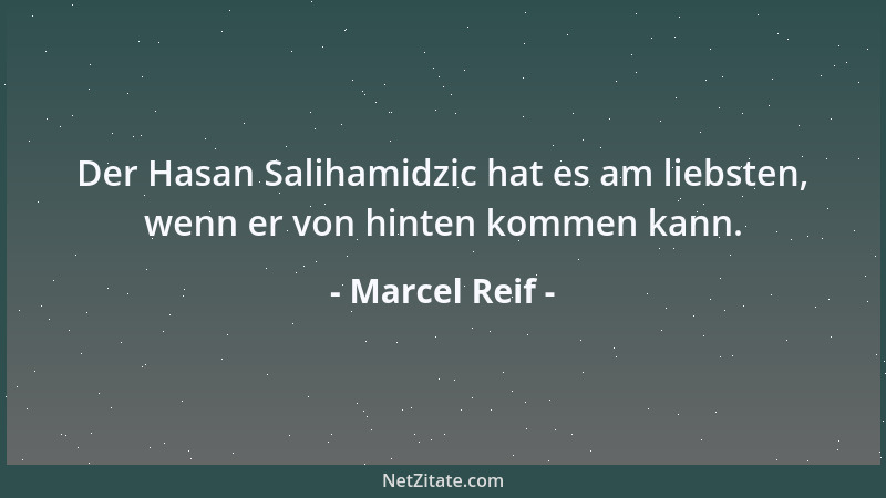 Marcel Reif - Der Hasan Salihamidzic hat es am liebsten, wenn er von hinten kommen kann....